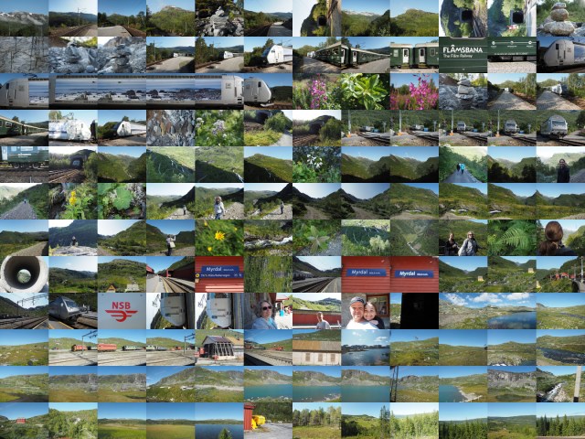 A collage of pictures from a trip to Norway